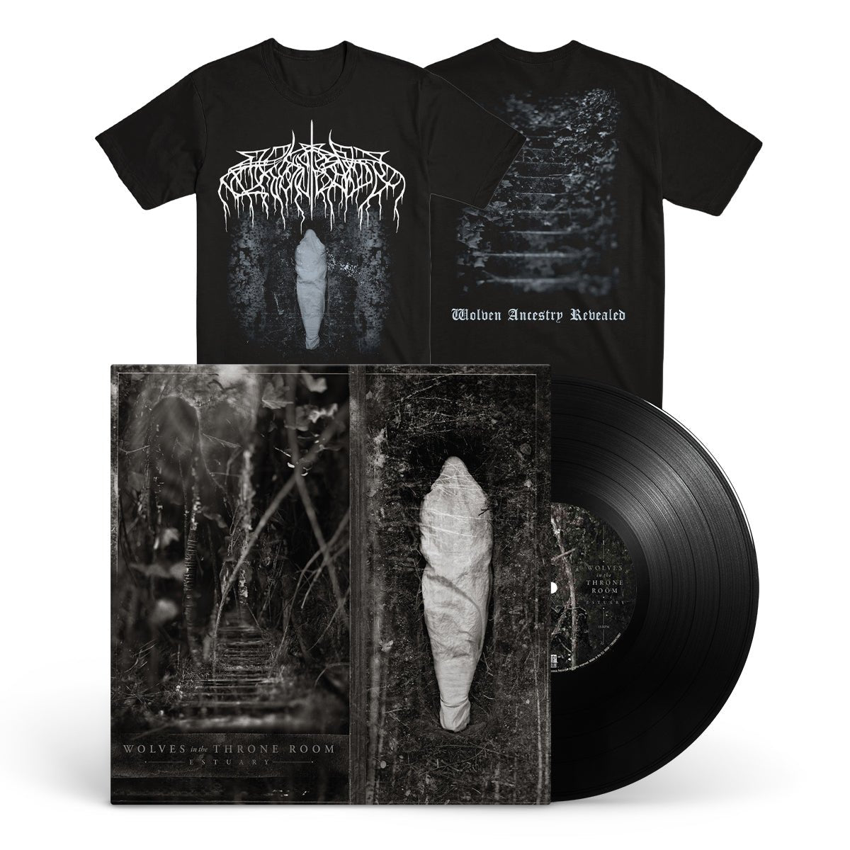 WOLVES IN THE THRONE ROOM "Estuary" LP + T-Shirt Bundle - Evil Greed