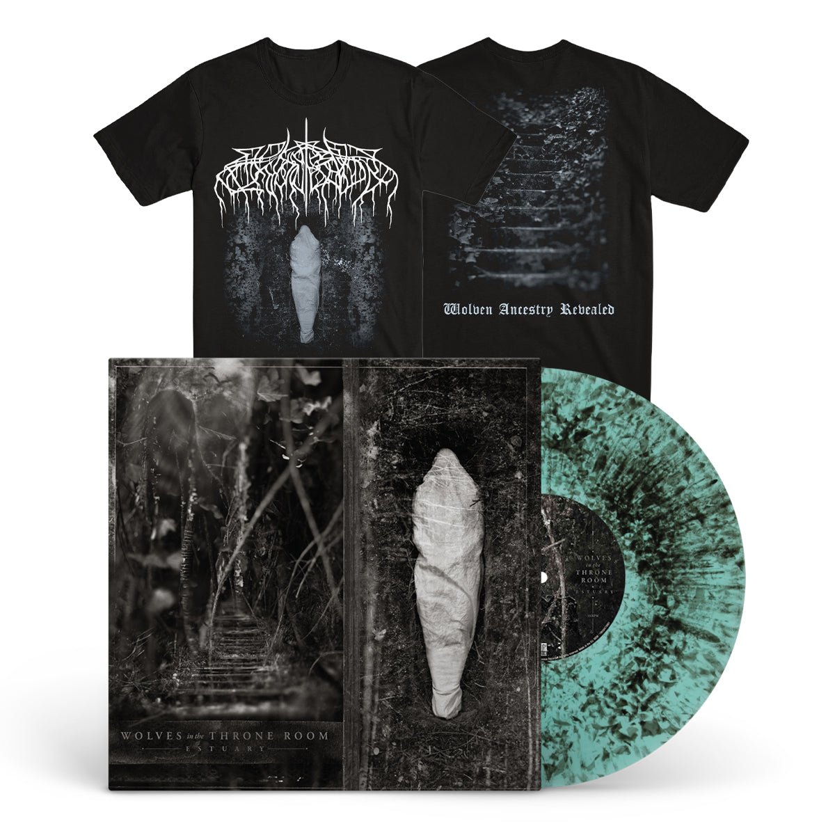 WOLVES IN THE THRONE ROOM "Estuary" LP + T-Shirt Bundle - Evil Greed