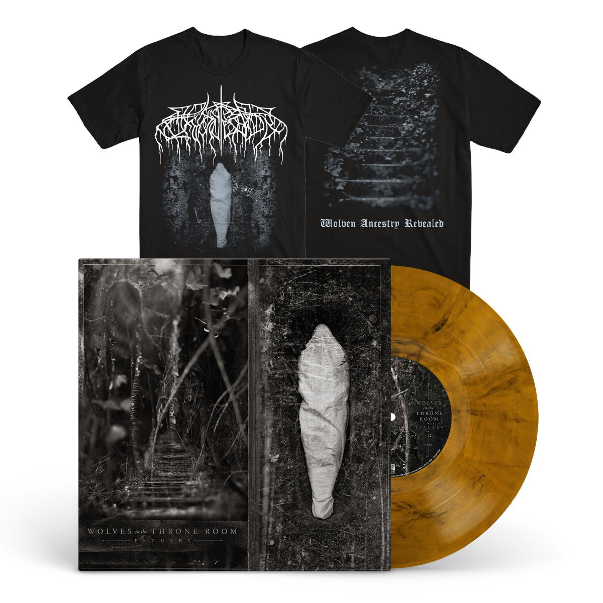 WOLVES IN THE THRONE ROOM "Estuary" LP + T-Shirt Bundle - Evil Greed