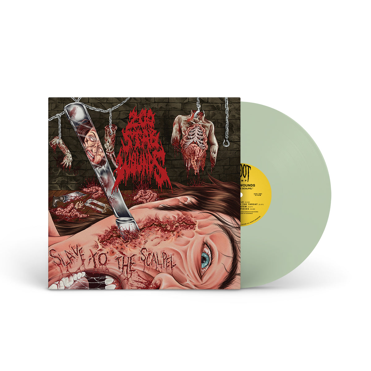 200 STAB WOUNDS &quot;Slave To The Scalpel&quot; LP COKE BOTTLE GREEN (EVIL GREED EXCLUSIVE)