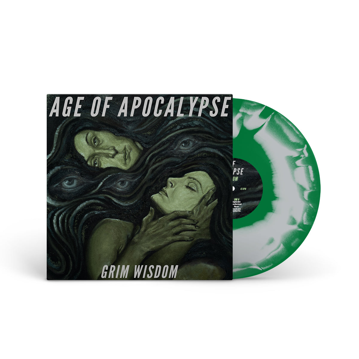 AGE OF APOCALYPSE &quot;Grim Wisdom&quot; LP EVERGREEN SILVER MIX