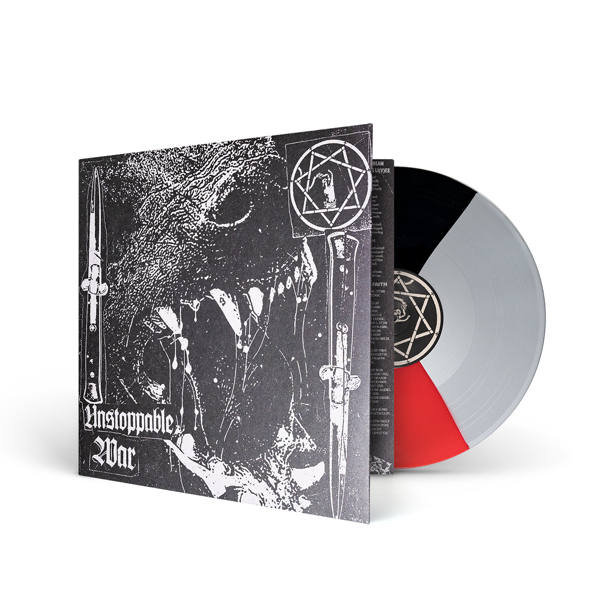 BLIND TO FAITH &quot;Unstoppable War&quot; LP RED SILVER BLACK TRI-COLOUR