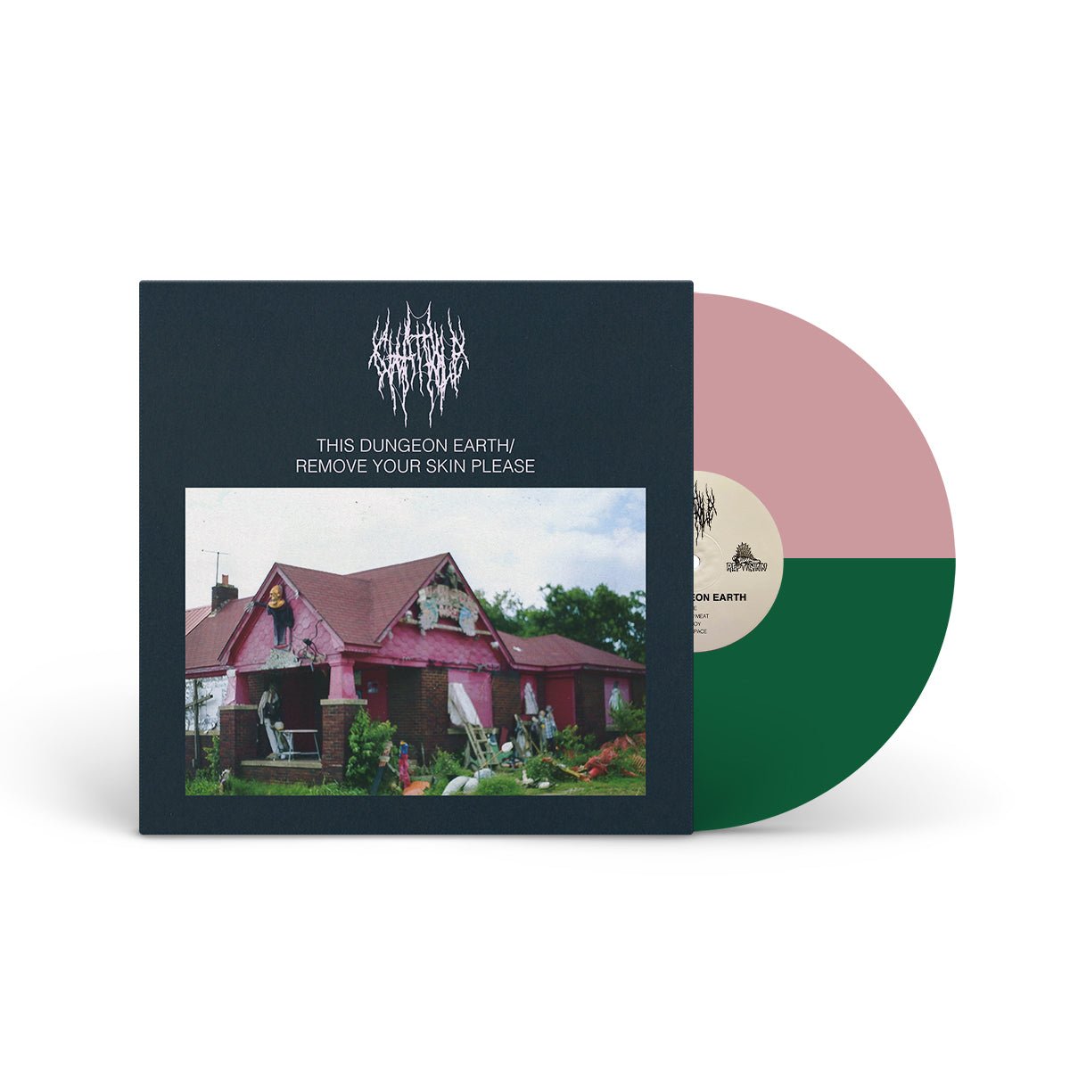 CHAT PILE "This Dungeon Earth/Remove Your Skin Please" LP GREEN PINK SPLIT
