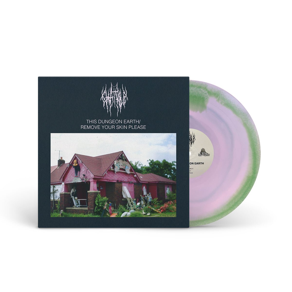 CHAT PILE "This Dungeon Earth/Remove Your Skin Please" LP GREEN PINK SWIRL