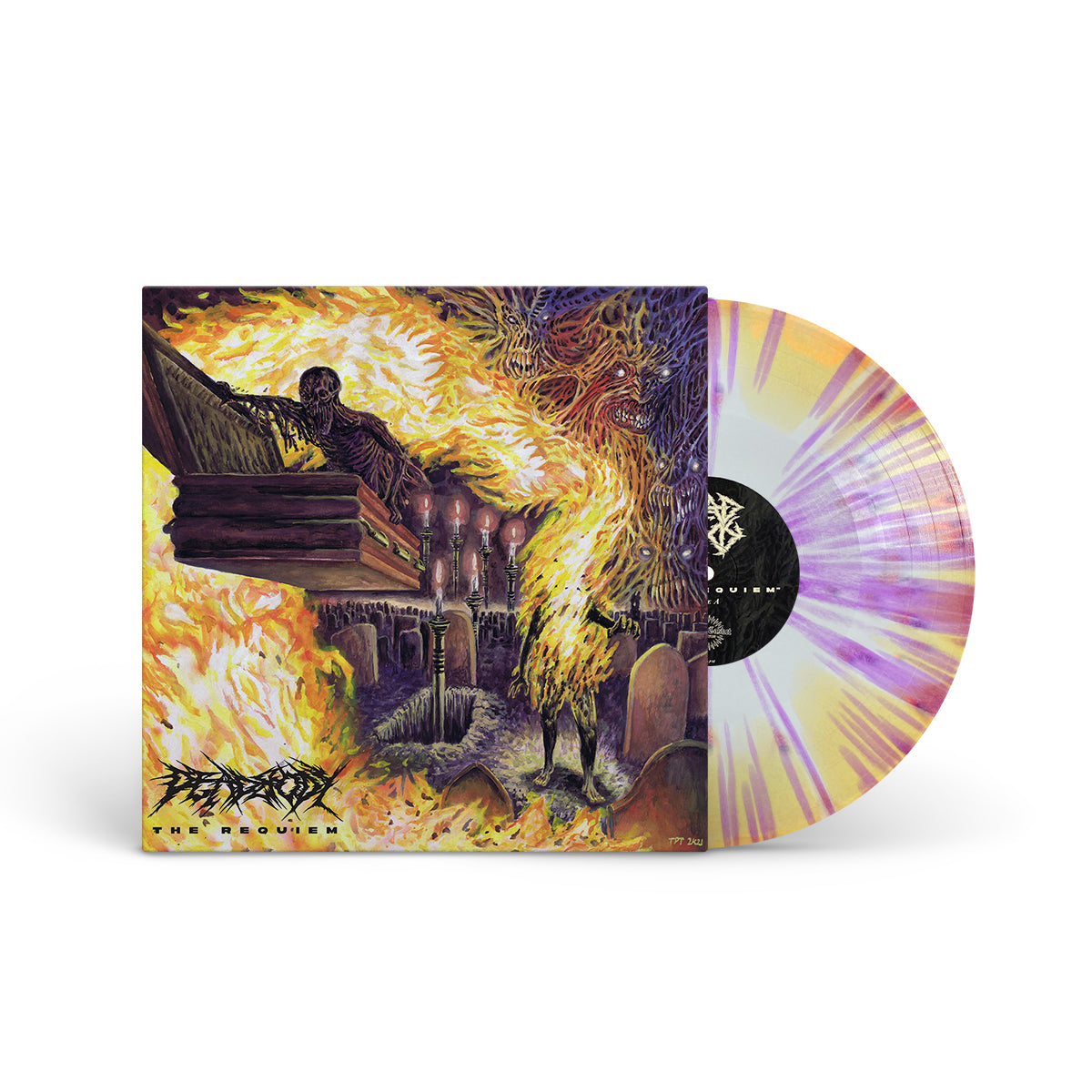 DEADBODY &quot;The Requiem&quot; LP WHITE ORANGE MIX W PURPLE SPLATTER