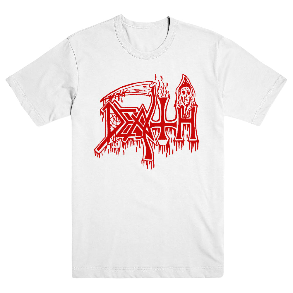 DEATH &quot;Classic Logo - White&quot; T-Shirt