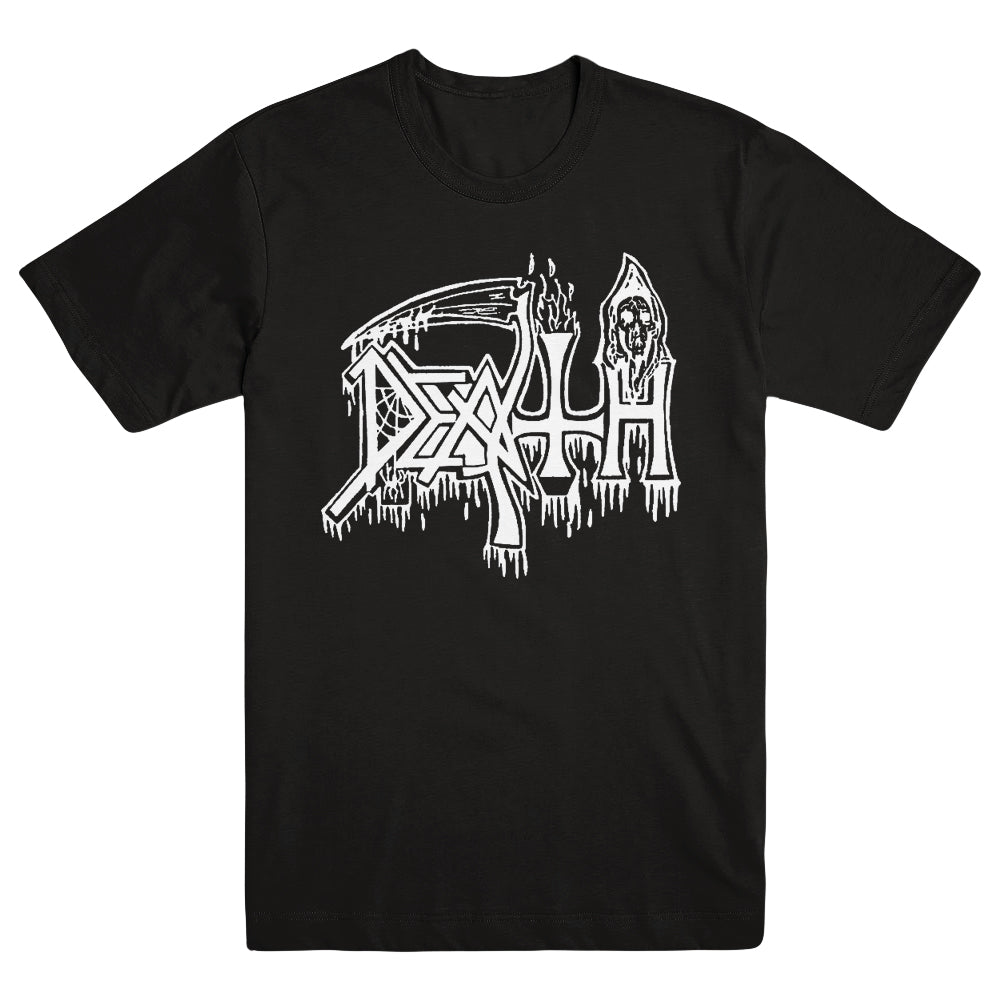 DEATH &quot;Classic Logo White On Black&quot; T-Shirt