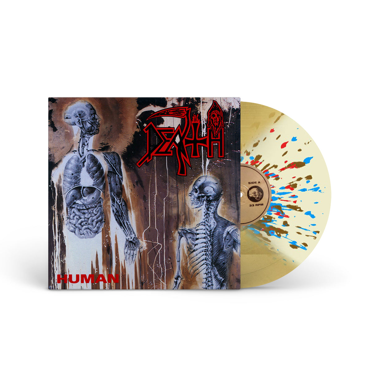 DEATH &quot;Human (Reissue)&quot; LP CUSTOM BUTTERFLY EFFECT W SPLATTER