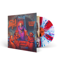 DEATH &quot;Scream Bloody Gore (Reissue)&quot; LP CLEAR W BLOOD RED PINWHEEL &amp; BLUE, VIOLET &amp; BONE SPLATTER