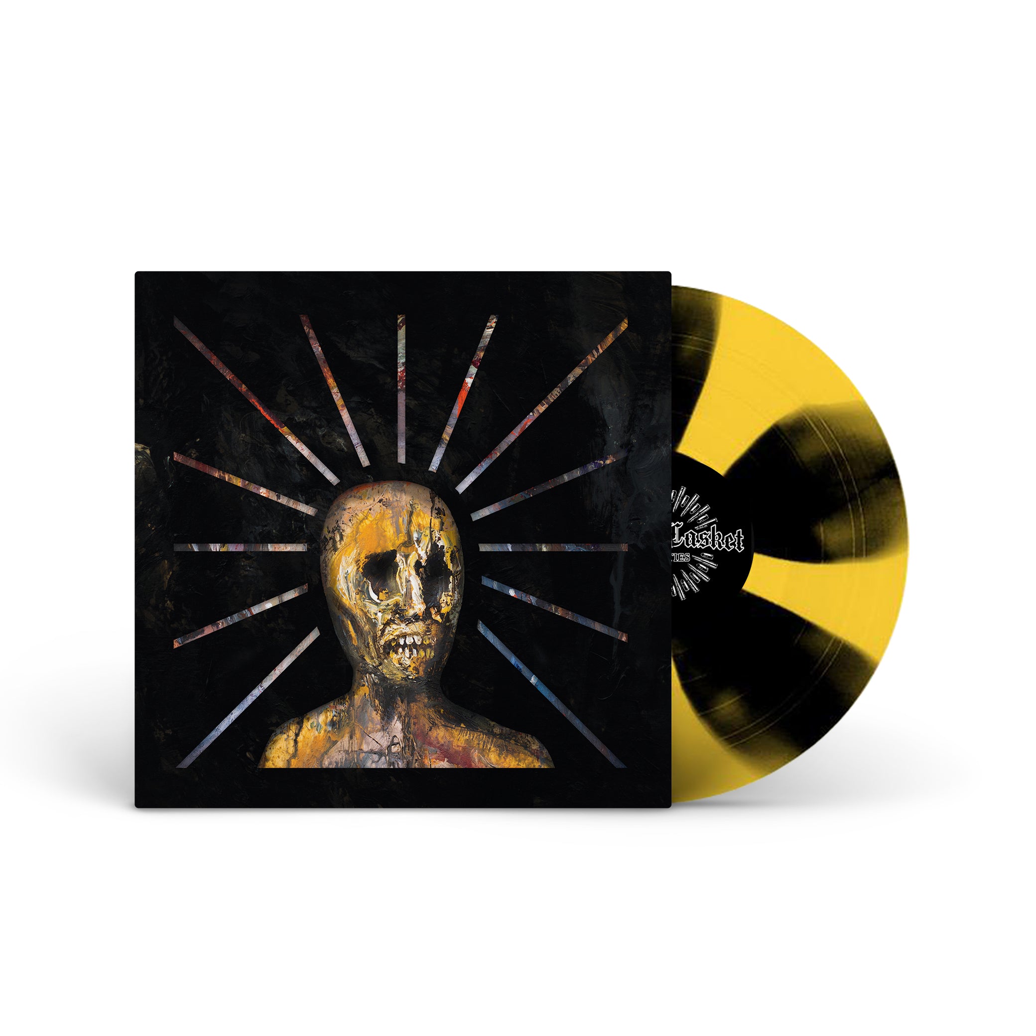 END &quot;Splinters From An Ever-Changing Face&quot; LP MUSTARD &amp; BLACK PINWHEEL