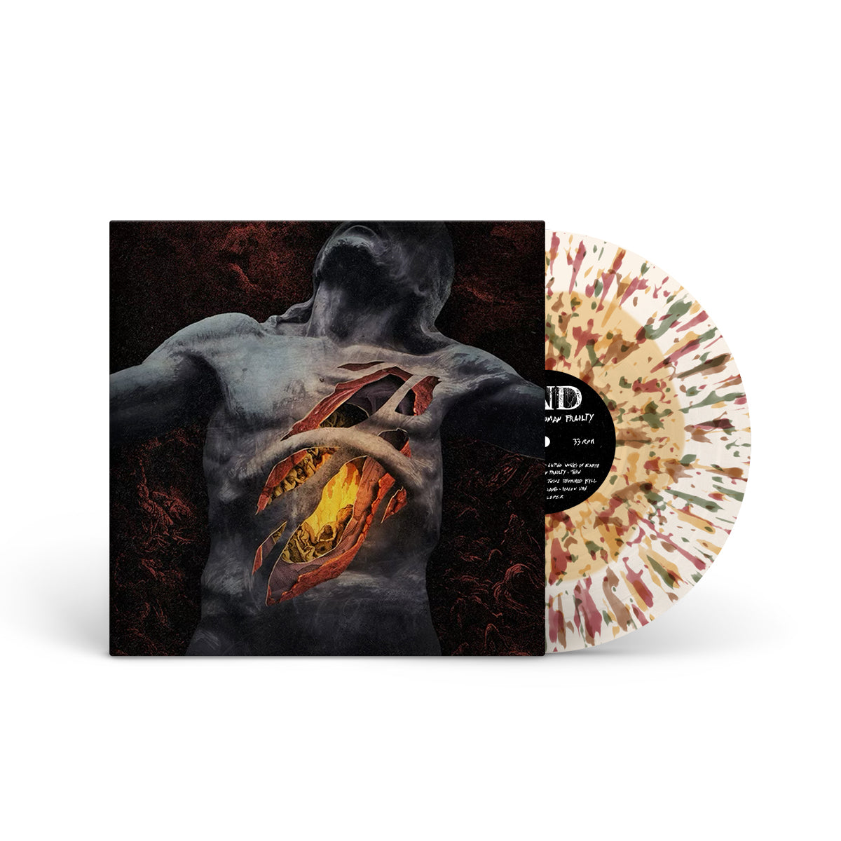 END &quot;The Sin Of Human Frailty&quot; LP BONE IN MILKY CLAER W SPLATTER