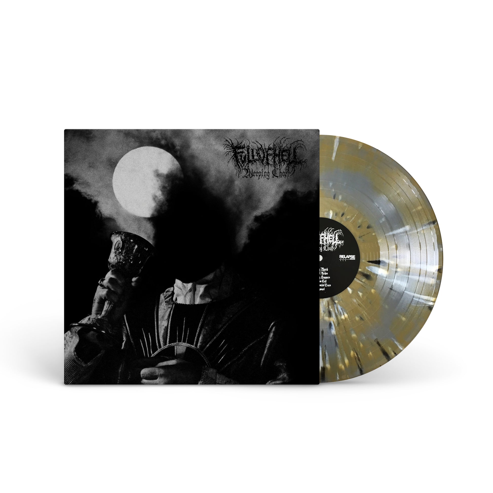 FULL OF HELL "Weeping Choir" LP METALLIC GOLD &amp; SILVER MERGE W WHITE, BLACK &amp; BONE SPLATTER