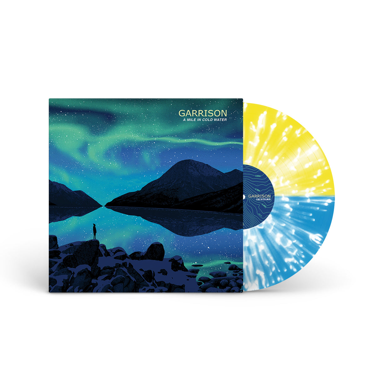GARRISON &quot;A Mile In Cold Water&quot; LP AMBER MIDNIGHT w SPLATTER