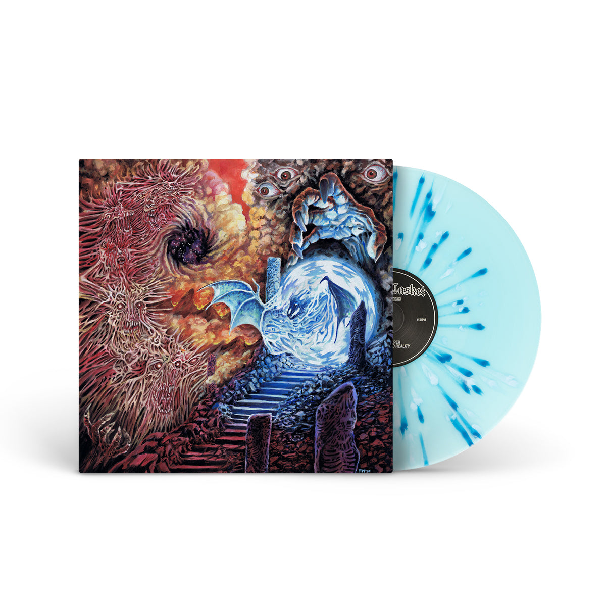 GATECREEPER &quot;An Unexpected Reality&quot; LP CLEAR W BLUE &amp; WHITE SPLATTER (EVIL GREED EXCLUSIVE)