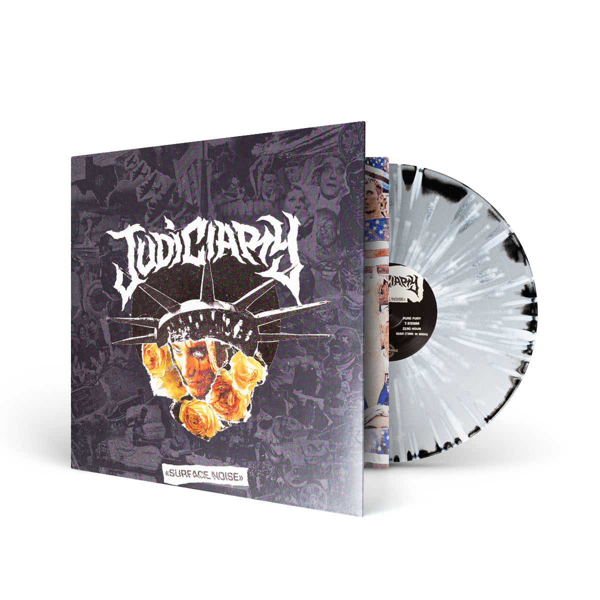 JUDICIARY &quot;Surface Noise&quot; LP SILVER &amp; BLACK MIX W WHITE SPLATTER