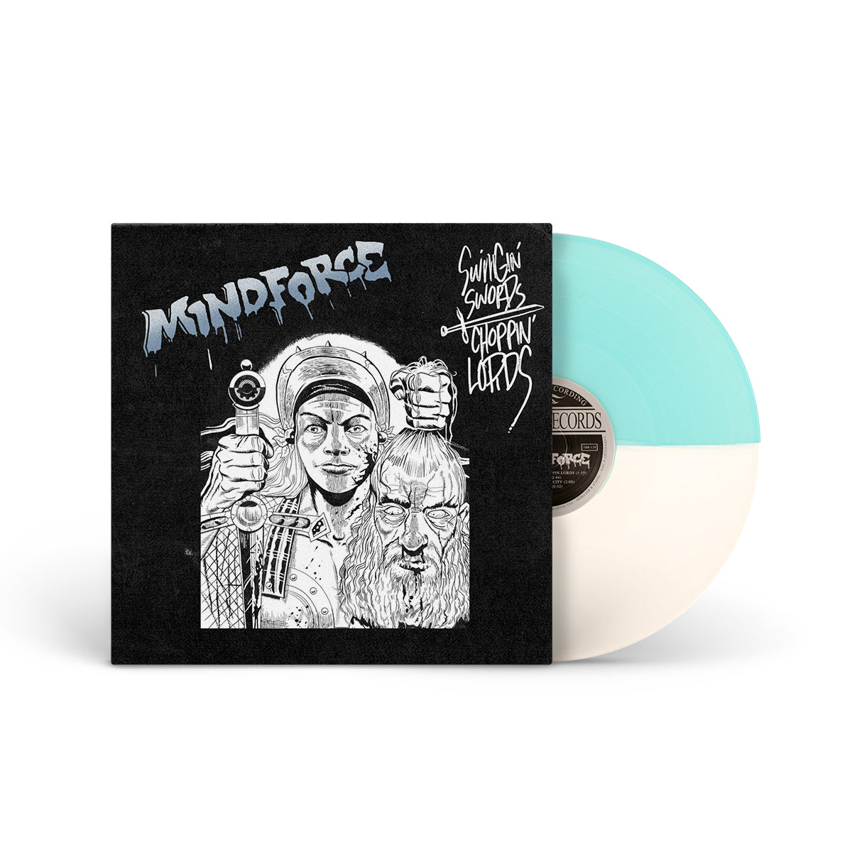 MINDFORCE &quot;Swinging Swords, Choppin Lords&quot; 12&quot; TRANS. BLUE WHITE