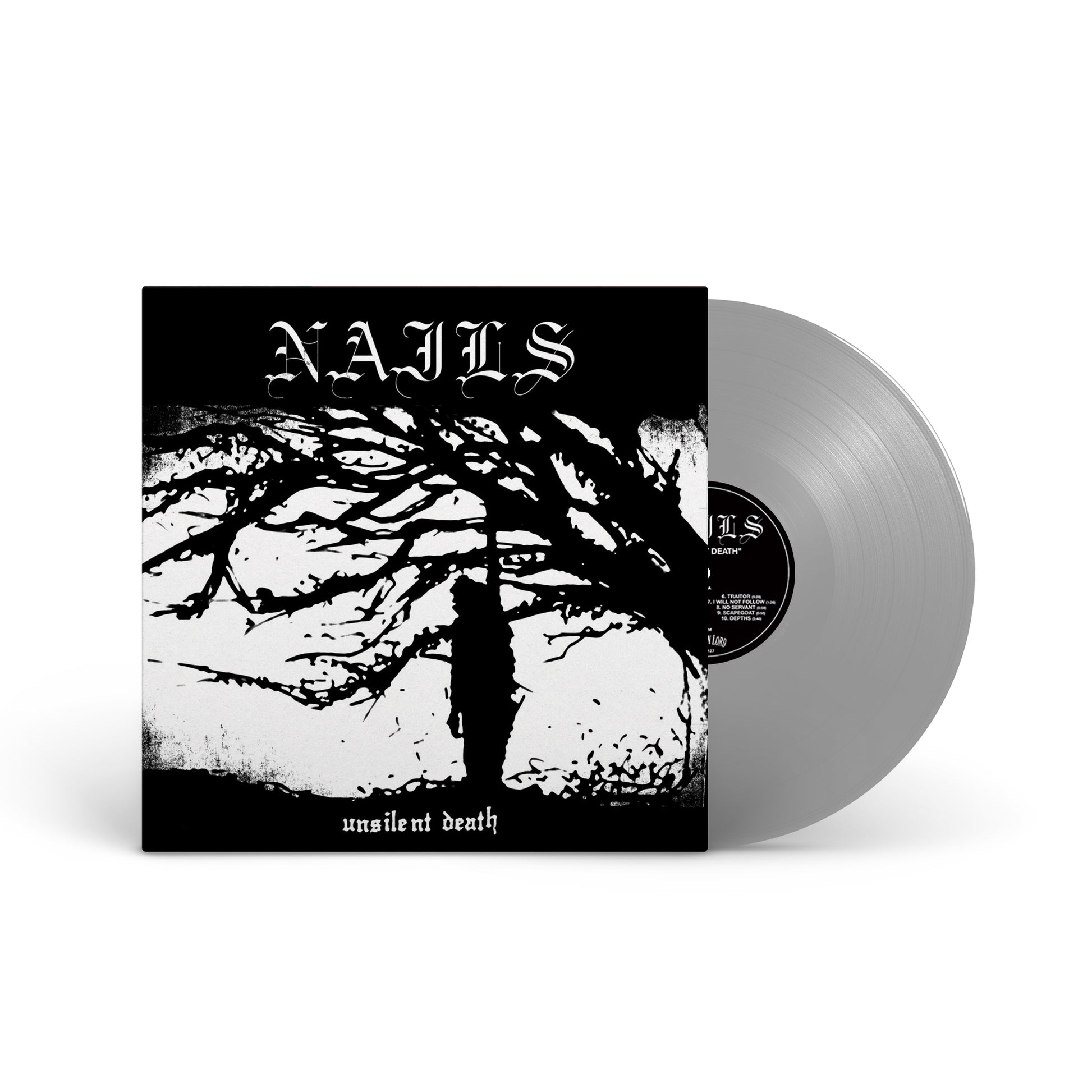 NAILS "Unsilent Death - 10th Anniversary Edition" LP SILVER (NAILS EXCLUSIVE)