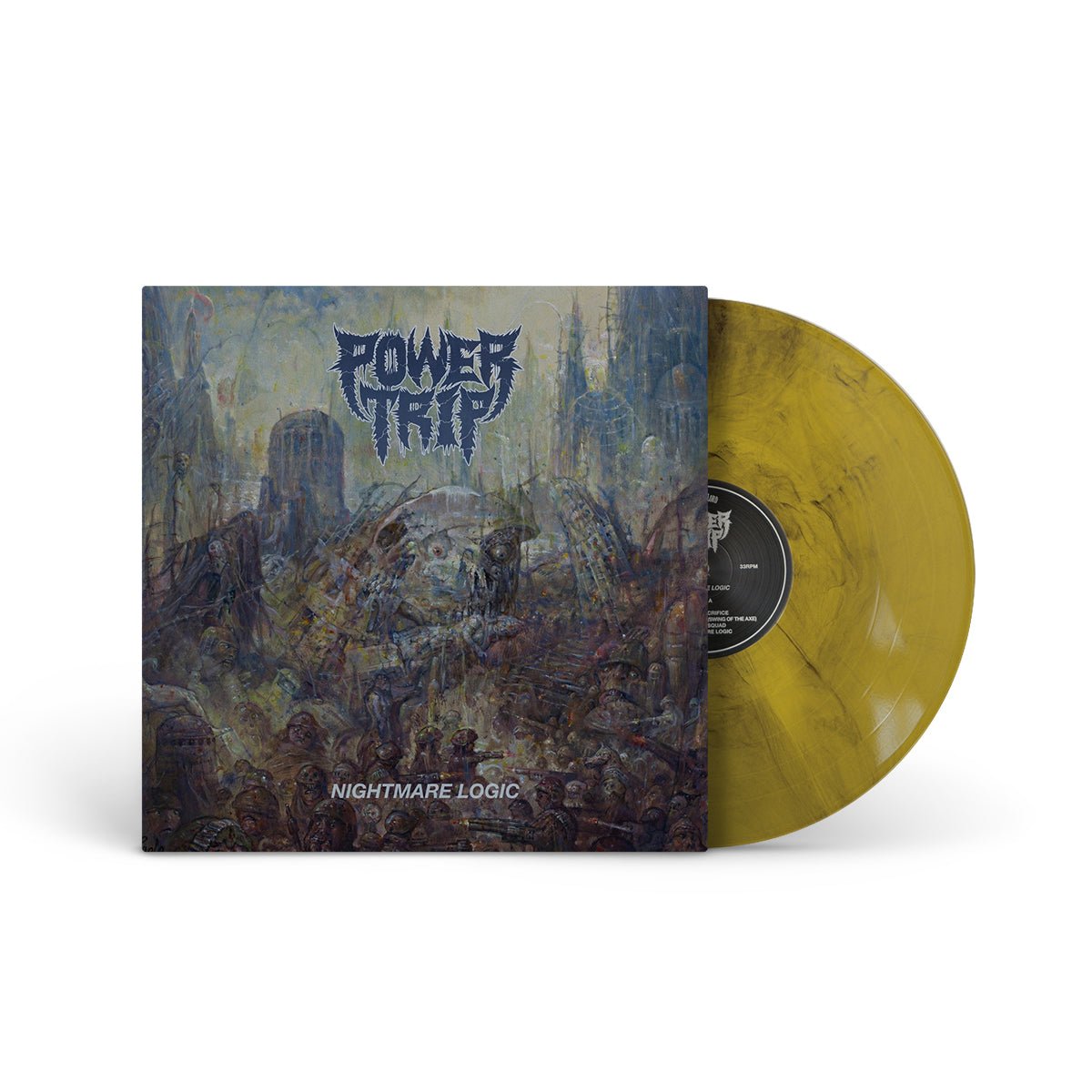 POWER TRIP "Nightmare Logic" LP YELLOW &amp; BLACK SWIRL