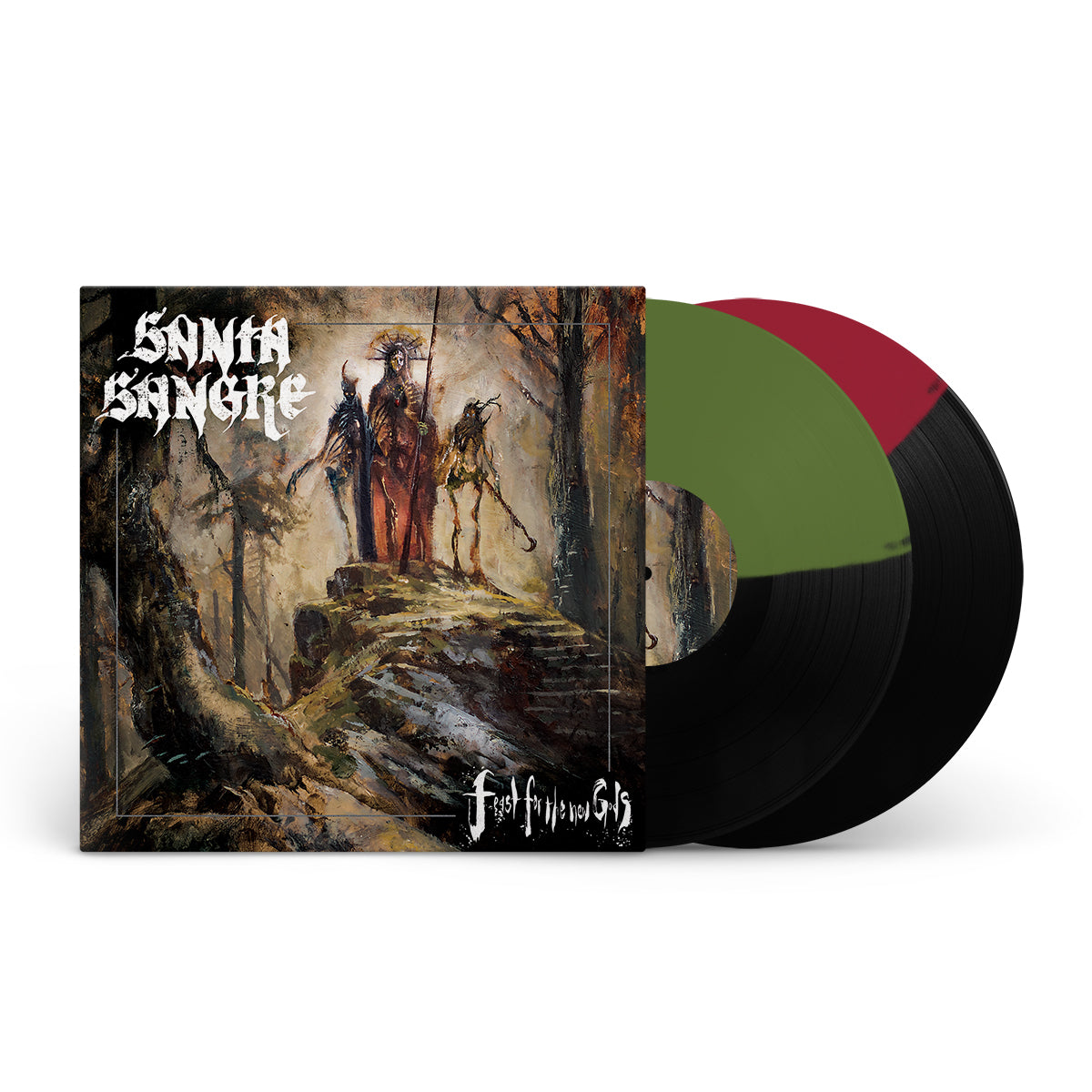 SANTA SANGRE &quot;Feast For The New Gods&quot; 2xLP OLIVE BLACK &amp; OXBLOOD BLACK