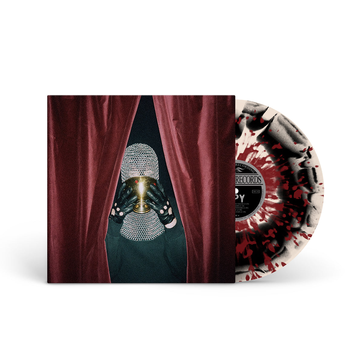 SPY &quot;Satisfaction&quot; LP BONE BLACK MIX W MAROON SPLATTER (EVIL GREED EXCLUSIVE)