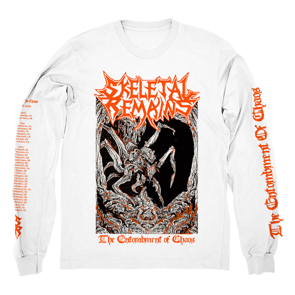 SKELETAL REMAINS "The Entombment Of Chaos Tour - White" Longsleeve