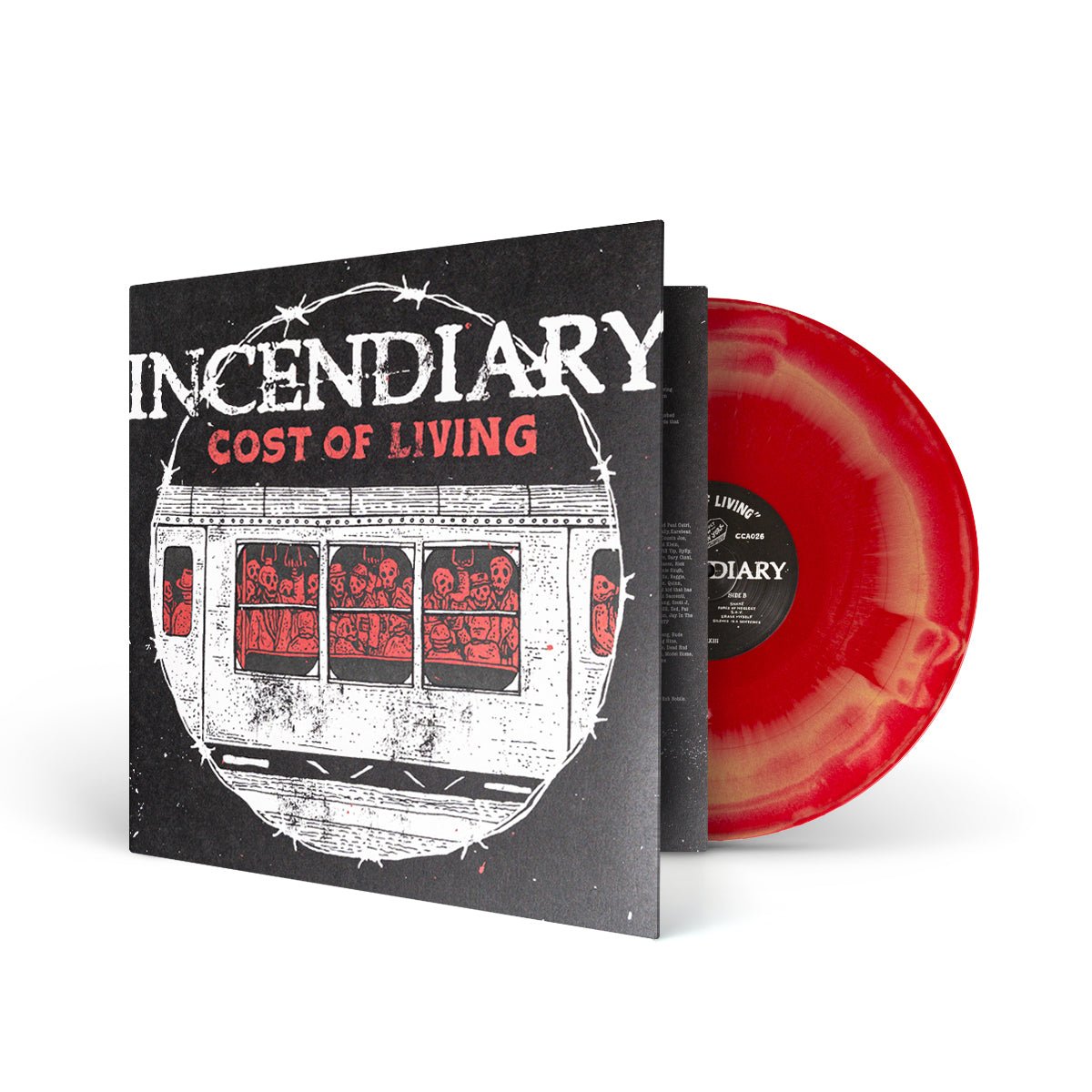 INCENDIARY "Cost Of Living" LP RED GOLD MIX