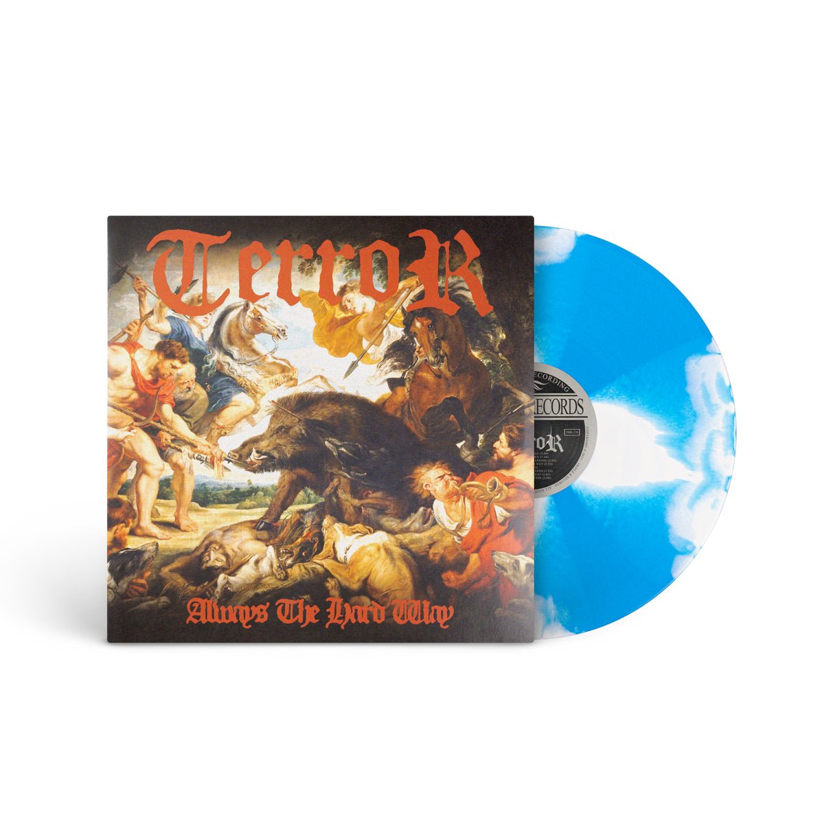 TERROR "Always The Hard Way" LP BLUE &amp; WHITE SPINNER (EVIL GREED EXCLUSIVE)